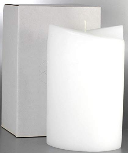 Kerzenrohling,Formenkerze Weiß Oval, für Hochzeit 19x12 cm - 2 Flügel Ellipse zum Basteln und Verzieren, mit Karton zur Aufbewahrung. (8603K).