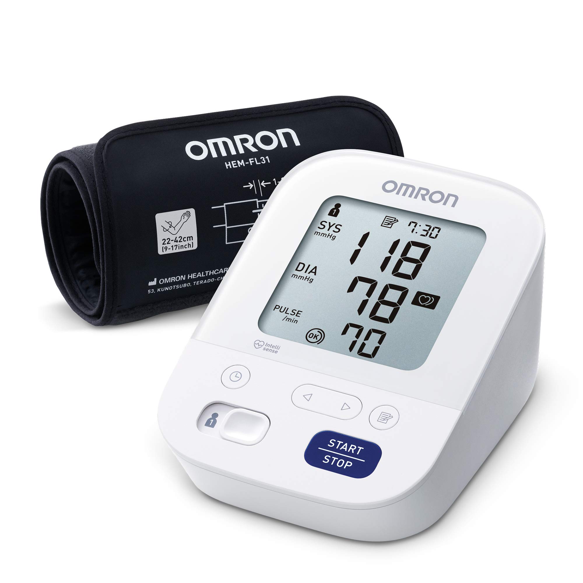 OMRON X3 Comfort - Automatisches Oberarm-Blutdruckmessgerät, Gut" in Stiftung Warentest 09/2020, klinisch validiert, auch für Diabetiker und Schwangere, Intelli Wrap Manschette - sichere Anwendung