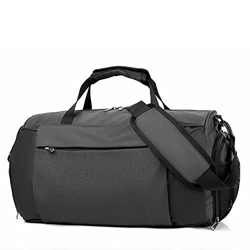 Sporttasche，Gym Bag Kurzstrecken-Reisetasche Männer Schulterhandgepäck-Tasche Große Kapazität Sporttasche (Color : Black)