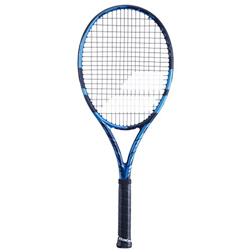Babolat Pure Drive Tennisschläger – besaitet mit 16 g weißem Babolat Syn Gut bei mittlerer Spannung (11,4 cm Griff)