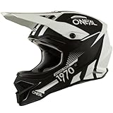 O'NEAL | Motocross-Helm | MX Enduro Motorrad | ABS-Schale, Sicherheitsnorm ECE 2205, Lüftungsöffnungen für optimale Belüftung & Kühlung | 3SRS Helmet Interceptor V.22 | Erwachsene | Schwarz Weiß | XXL