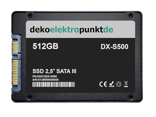 512GB SSD Festplatte Kompatibel für HP Pavilion 15-n071 hdX9209 17-f050 17-g115nd g4-1034 | SATA3 Solid State Drive 2,5"
