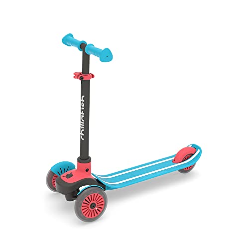 Scotti GLOW - 3-wheel lean-to-steer scooter with light-up wheels, twintip antislip deck and integrated brake, adjustable height handlebars, comfy handgrips, for all ages 3 and up.