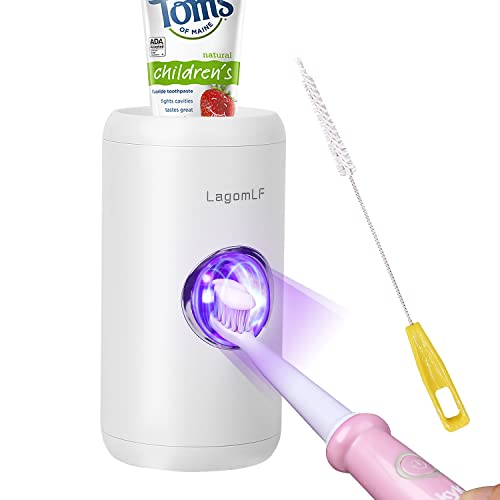 Automatischer Zahnpastaspender – Zahnpastetooth-Spender mit Sensor zur Wandmontage – UV-Spender für elektrische Zahnpastaspender – geeignet für Kinder und Erwachsene – Weiß