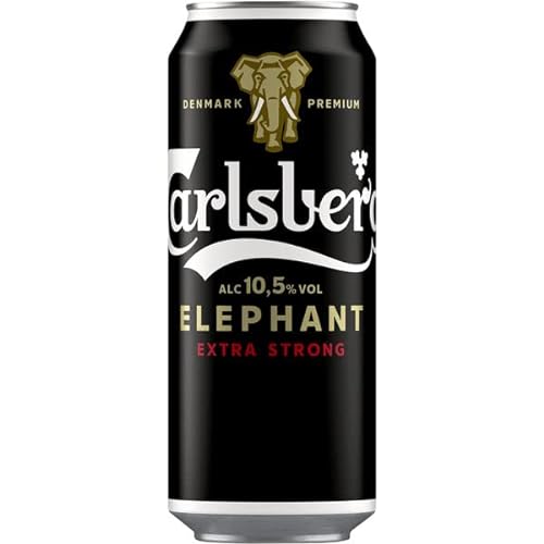 12 Dosen a 0,5L Elephant Carlsberg Starkbier Extra strong 10,5% vol. Bier Elefant inc. 3€ EINWEG Pfand