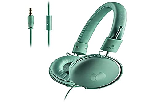 NGS Cross HOP Teal – Kopfhörer mit 1,5-m-langem Kabel, Mikrofon und 3,5-mm-Klinkenstecker, mit Zugangstaste zu Sprachassistenten, schwarz