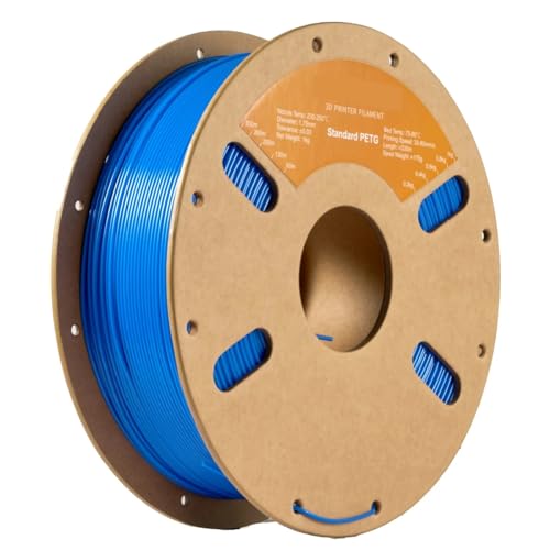 3D-Drucker-Filament PETG-Filament 1 kg 1,75 mm ± 0,03 mm for 3D-Drucker, 1 kg (2,2 Pfund) 3D-Druck (Color : PETG Blue)