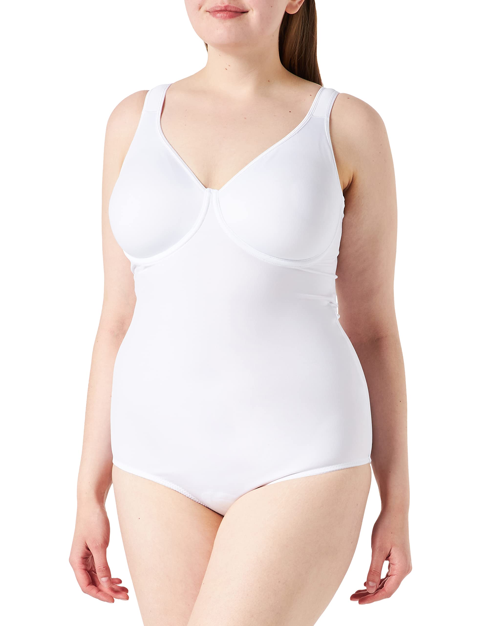 Sassa Damen Formender Body doppelt vorgeformt 00903, Einfarbig, Gr. 85D, Weiß (Weiß 00100)