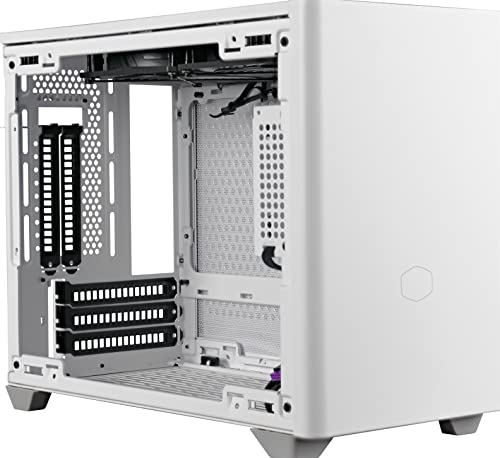Cooler Master NR200 Weiß SFF Mini-ITX-Gehäuse mit kleinem Formfaktor, belüftetem Panel, GPU mit DREI Steckplätzen