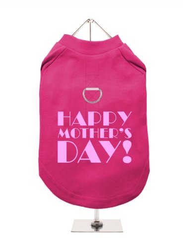 "Mütter Tag: Happy Mothers Day" UrbanPup Hunde/Shirt (Fuchsia/Pink)