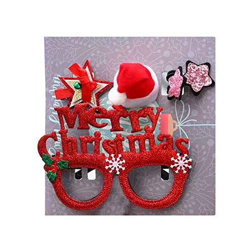 Weihnachtsschmuck Haarnadeln Haarnadel Gläser Weihnachtsgeschenke 5-teiliges Set Kindergeschenke Kleine Geschenke Nettes Design Exquisites dekoratives Zubehör JSs428 Haarnadel (Color : B, Size : Tai
