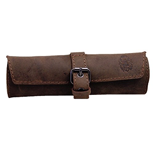 BARON of MALTZAHN Pencil Cases Cosmetic Bag HOMER Leather Brown by Baron of Maltzahn