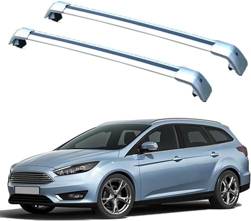 2 Stück Dachträger für Ford Focus 5dr Immobilien 2011-2018, Dachgepäckträger Dachboxen Gepäckträger Querträger Fahrradträger Auto Zubehör