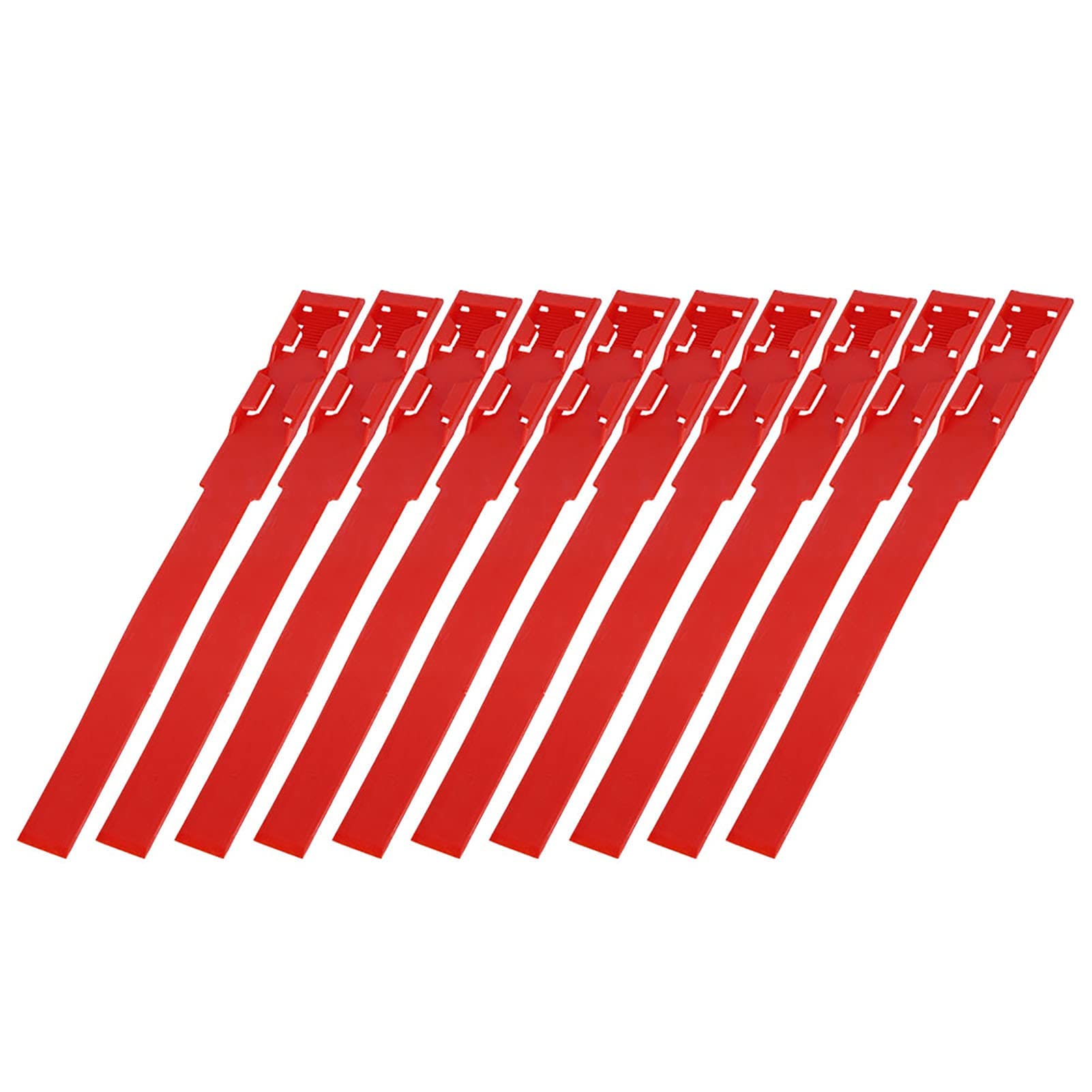 Atyhao 10 Stück Identifikationsbänder für Bänder, Kuh, Rindermarkierungen, Ringe für Bauernhof (rot)