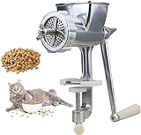 Manuelle Tierfutter-Pelletmaschine, Futterzubereiter für Hunde und Katzen mit optionalen Edelstahlformen von 1,5–8 mm, Küchenmaschine für die Futterverarbeitung von Vögeln, Katzen, Hunden un