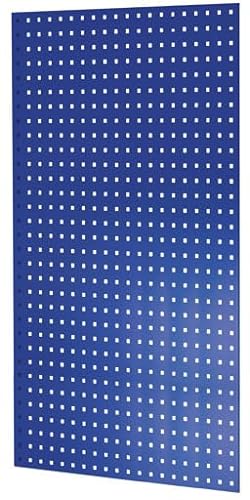 qpool24 Lochplatten-Seitenblende, 90 x 1250 x 800 mm (H x T), RAL 5010 enzianblau