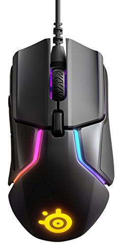 SteelSeries Rival 600 Gaming Maus, OLED-Display, Taktile Alarmierung, 16000 CPI, multicolor - schwarz