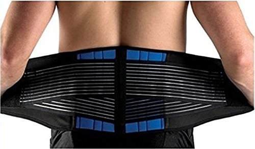 Rückenbandage, Taillenstützgürtel, Deluxe Neopren, doppelter Zug, Lendenwirbelstütze, für Rückenschmerzen und Stressabbau
