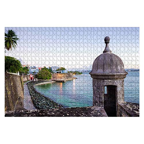 Turret Along Old san Juan Wall in Puerto rico Old Town Stock 1000 Piece Wooden Jigsaw Puzzle DIY Children Educational Puzzles Adult Decompression Gift Creative Games Toys Puzzles Home Decor