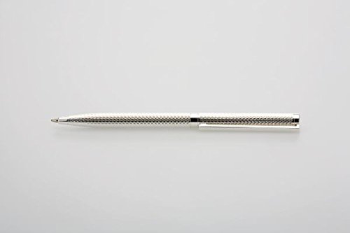 silberkanne Kugelschreiber, Korn dünn, 14cm lang L 14,0cm versilbert