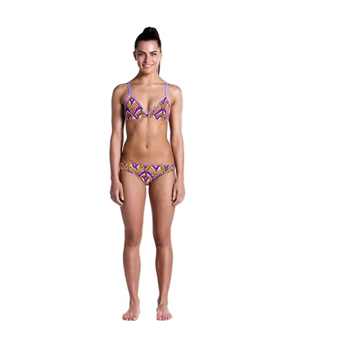 Funkita Hochwertiger Damen Trainings Sport Bikini Radio City - Farbe: Lila - Größe: 36