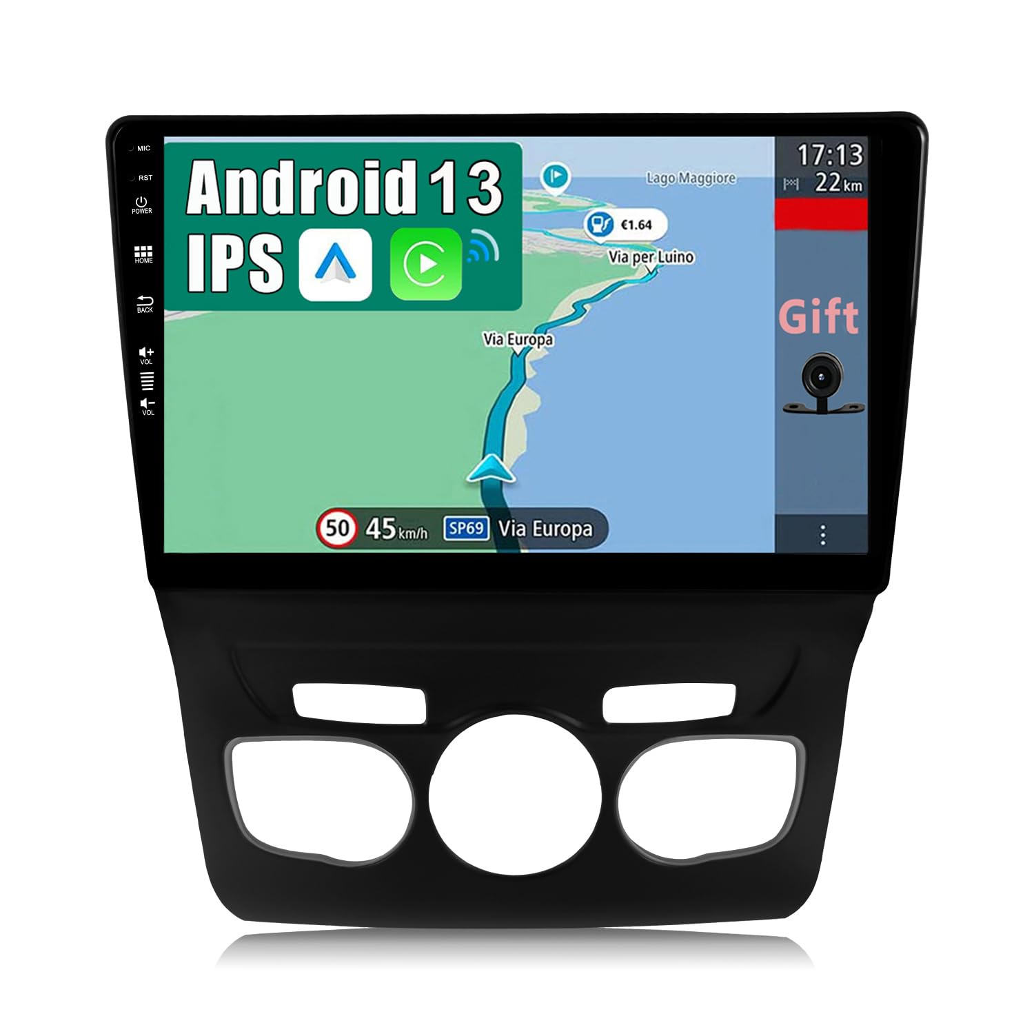 YUNTX Android 13 Autoradio für Citroen/C4/C4L/DS4(2013-2017)-2 Din-[Integriertes Wireless CarPlay/Android Auto/GPS]-10.1”IPS 2.5D Touch-Screen mit Kamera-DAB/Lenkradsteuerung/MirrorLink/Bluetooth 5.0
