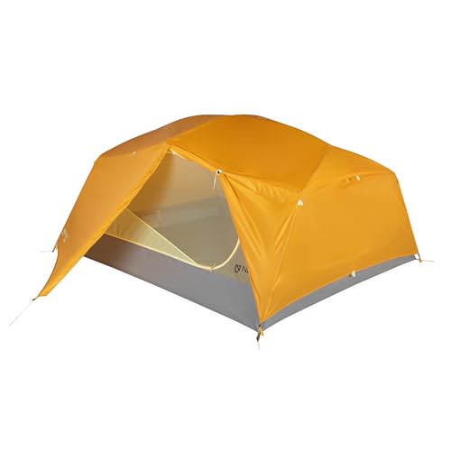 NEMO Aurora 3P Backpacking Tent (Mango/Fog) & Footprint