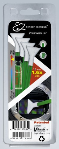 VisibleDust grüne Serie EZ Sensor Cleaning Kit - 4X VSwabs 1.6X und 1ml Smear Away