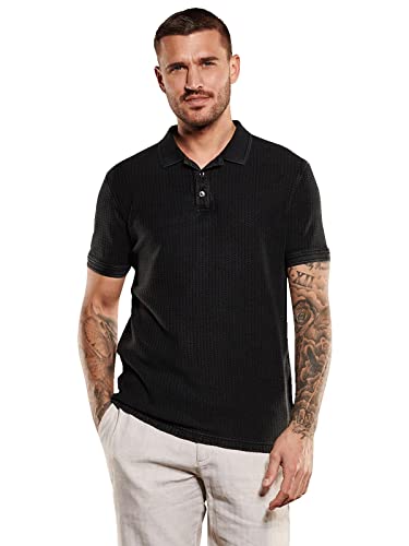 emilio adani Herren Poloshirt, 35104, Schwarz in Größe XL