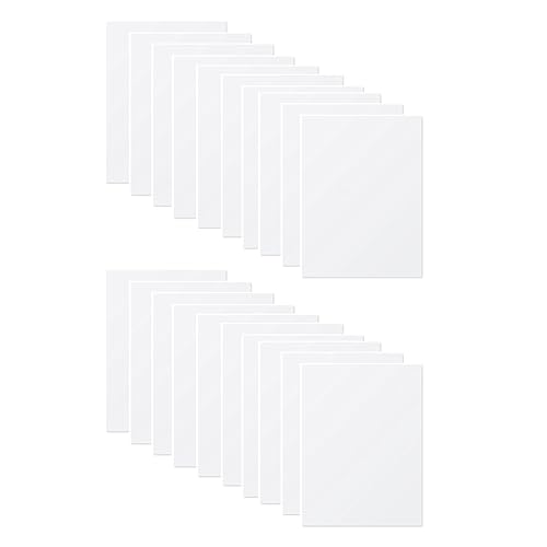 DINESA Sublimationsrohlinge für 8 X 10 Bilderrahmen, 20 Stück Doppelseitiger Sublimationsrohling Aus Aluminium für Selbstgemachte Fotos, Einfach zu Installieren, Weiß