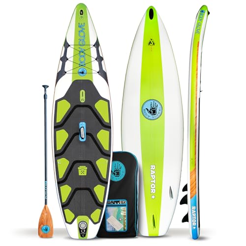 Campsup SUP Body Glove Raptor Plus 10'8" Aufblasbares Stand Up Paddle Board | 330 x 84 x 14 cm | Surfboard für Einsteiger & Fortgeschrittene mit zubehör | Tragkraft bis 136 Kg