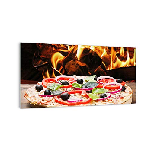 DekoGlas Küchenrückwand 'Pizza in Backrohr' in div. Größen, Glas-Rückwand, Wandpaneele, Spritzschutz & Fliesenspiegel