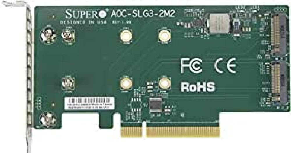 Supermicro Server PCIe M.2 Adapter NVME AOC CARD/AOC-SLG3-2M2-O