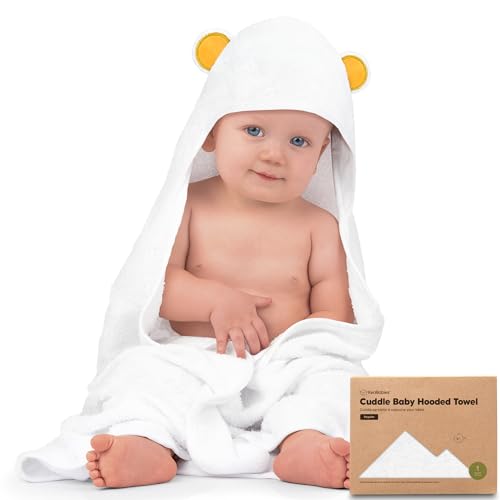 KeaBabies Baby-Kapuzenhandtuch - Bambus-Babyhandtuch Bio-Bambushandtuch - Säuglingstücher - Großes Bambus-Kapuzenhandtuch - Baby-Badetücher mit Kapuze für Babys, Neugeborene, Kleinkinder (Bear)