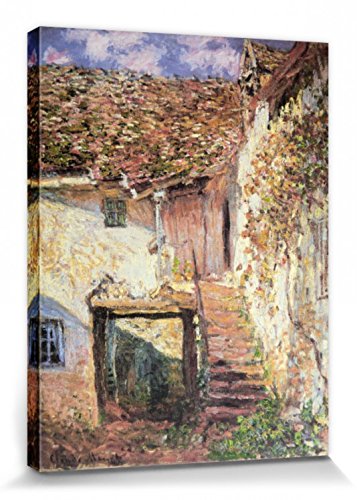 1art1 Claude Monet - Die Treppe, 1878 Poster Leinwandbild Auf Keilrahmen 80 x 60 cm