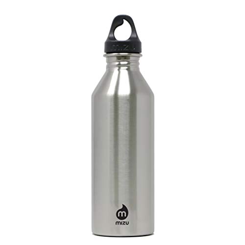 Mizu Trinkflasche M8 Stainless and Loop Cap, Silver, 800 ml