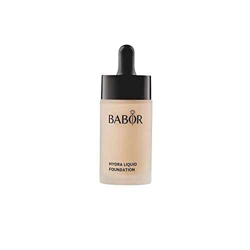 BABOR MAKE UP Hydra Liquid Foundation, Make-up für trockene Haut, Mit Hyaluronsäure, Mittel stark deckend, Langanhaltend, 06 natural, 1 x 30 ml