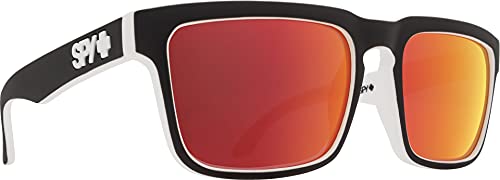 Spy Herren Sunglasses Helm Sonnenbrille, Whitewall - Happy Gray Green W/Red Spectra, 57