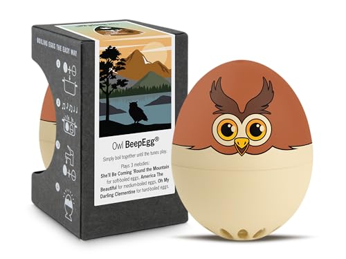 Eulen PiepEi - Singende Eieruhr zum Mitkochen - Eierkocher für 3 Härtegrade - Süße Eulen Geschenke - Lustiges Kochei - Musik Eggtimer – Brainstream