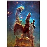 DNJKSA Hubble Teleskop Die Säulen der Schöpfung Ölgemälde Hd Kunst Poster Druck Leinwand Bilder Wohnzimmer Bilder Wohnkultur Einzigartiges Geschenk -50x75cm Kein Rahmen