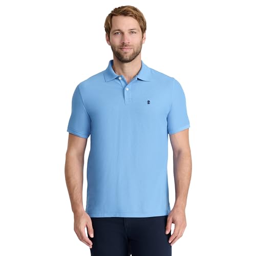 Izod Herren Advantage Performance Solid Polo Shirts, Blue Revival (blau), Mittel