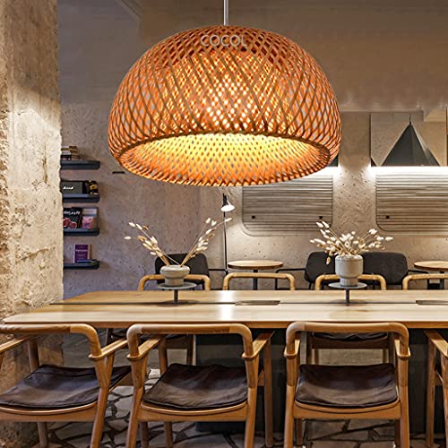 Vintage Deckenlampe Bambus Rattan - Laterne Kreative Deckenleuchte Runde Deckenleuchte E27 Retro-Leuchte LED-Für Das Schlafzimmer Restaurant Schlafzimmer Wohnzimmer Cafe Teehaus Lighting,45cm