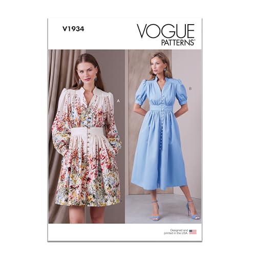 Vogue Patterns V1934B5 Damenkleid in zwei Längen B5(34-36-40)