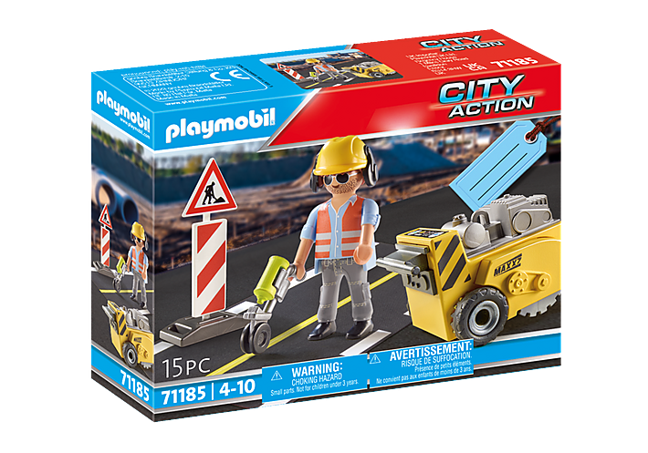 Playmobil City Life Bauarbeiter mit Kantenfräser (71185)
