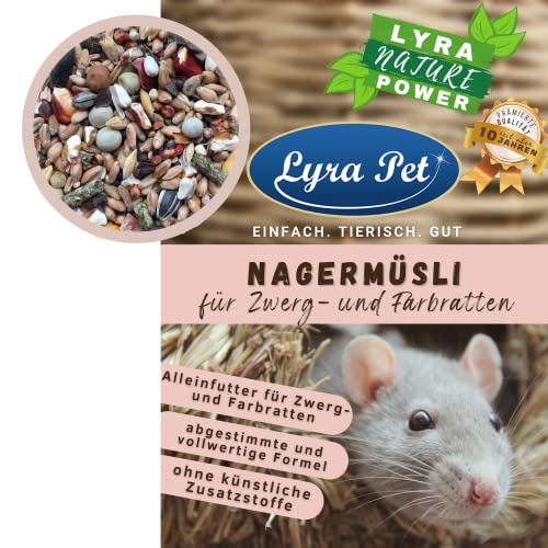 Lyra Pet® 25 kg Nagermüsli für Zwerg- und Farbratten Müsli Ratte Nagerfutter