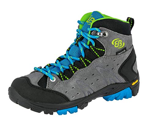 EB kids MOUNT BONA HIGH KIDS, Jungen Trekking- & Wanderstiefel, Grau (GRAU/BLAU/LEMON), 39 EU (5 Kinder UK)