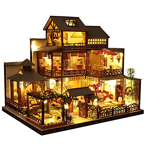 Eternitry DIY Toy House Kit, handmontiertes Holzmodell Miniatur-Holzhaus mit Musikbewegung für Mädchen Weihnachtsgeburtstag