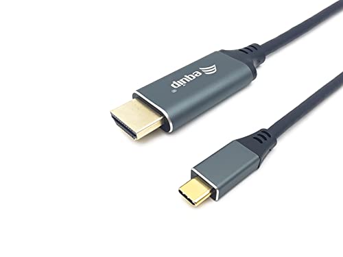 equip - Adapterkabel - USB-C männlich zu HDMI männlich - 3 m - Schwarz - unterstützt 4K 60 Hz (3840 x 2160), 1080p-Unterstützung, 240 Hz, Support von 2K 144 Hz