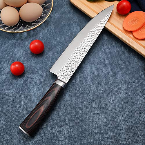 Sharp Cleaver Küchenmesser Set Werkzeug 8-Zoll-Chef Damaskus-Messer Handmade geschmiedet Edelstahl Küchenmesser Damaskus-Zeichnung (Color : Chef knife)
