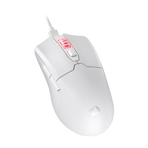 Redragon M995 Wired Gaming Mouse, 26000 DPI Optische Gamer Maus mit 6 programmierbaren Tasten & 5 Hintergrundbeleuchtungsmodi, Software unterstützt DIY Keybinds, Weiß